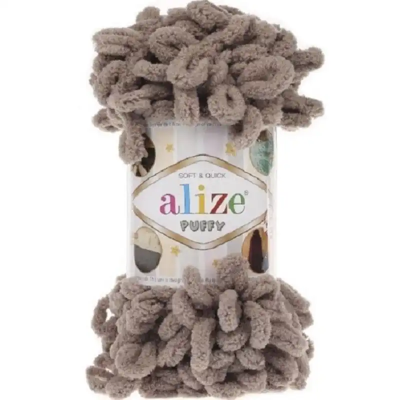 Alize Puffy Puffy: 530-582360 šedá khaki