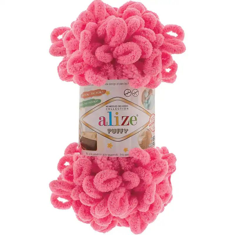 Alize Příze Puffy 560 tmavší korálovo-růžová