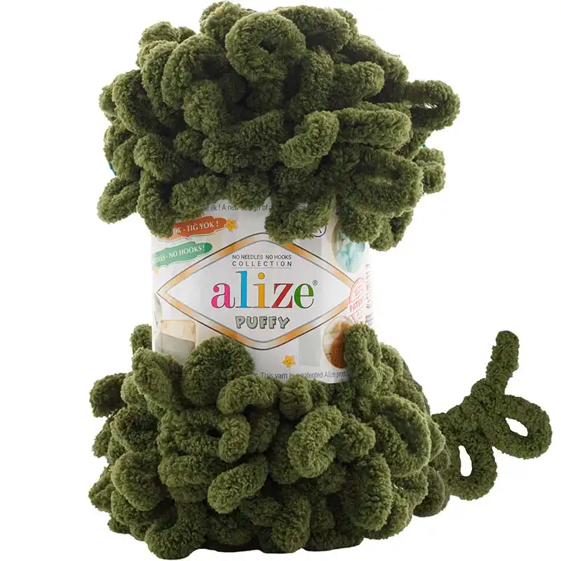 Alize Puffy Puffy: 620 tmavá olivová