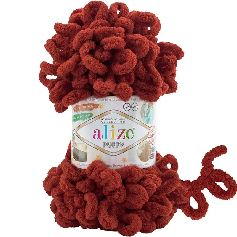 Alize Puffy Puffy: 641 tmavá cihlová