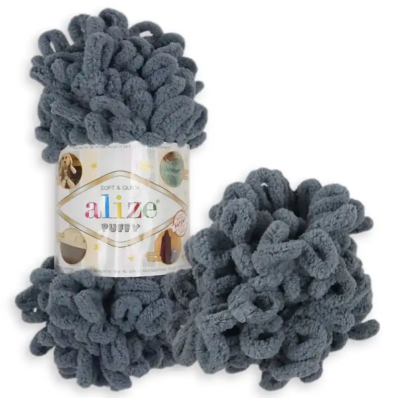 Alize Puffy Puffy: 87 ocelově šedá