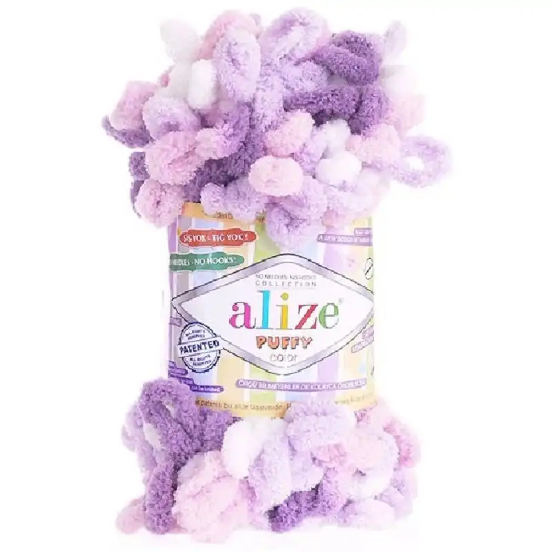 Alize Příze Puffy color 6305 fialovo-růžová