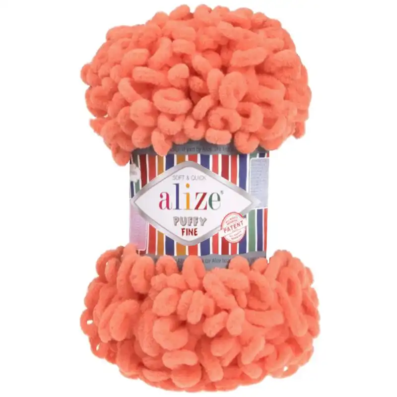 Alize Příze Puffy FINE 134 pomerančová