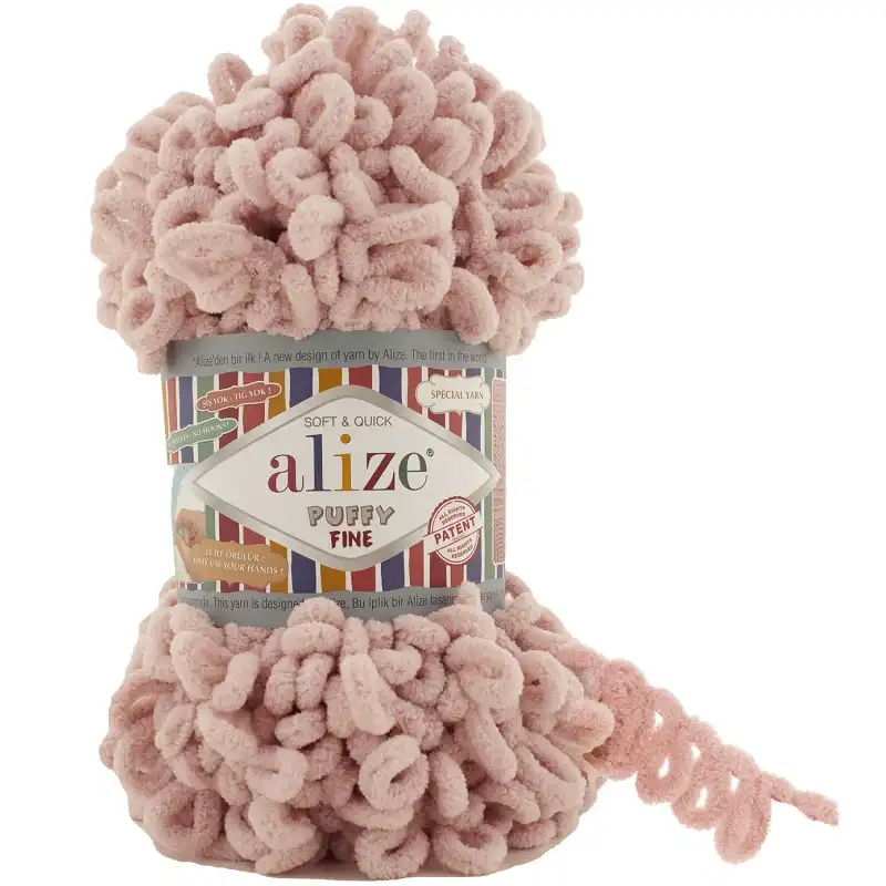 Alize Příze Puffy FINE 161 pudrově růžová