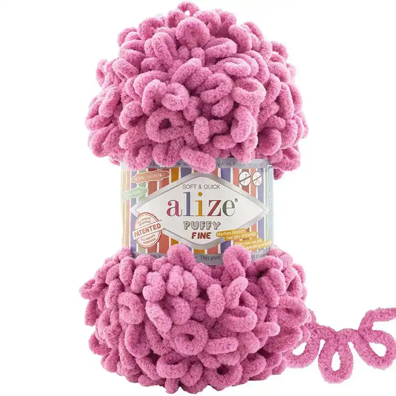 Alize Příze Puffy FINE 178 tmavší růžová