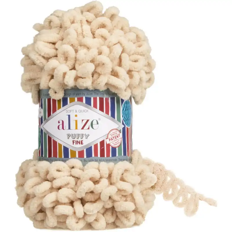 Alize Příze Puffy FINE 310 medová