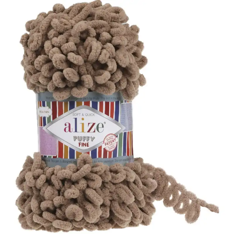 Alize Příze Puffy FINE 329 sv. hnědá