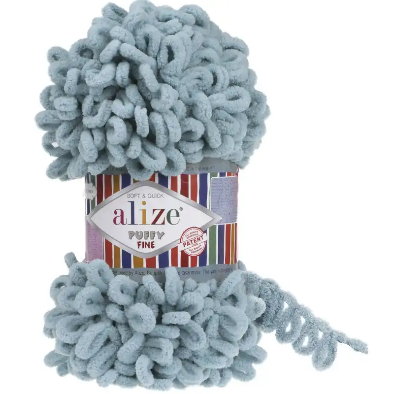 Alize Příze Puffy FINE 414 azurová