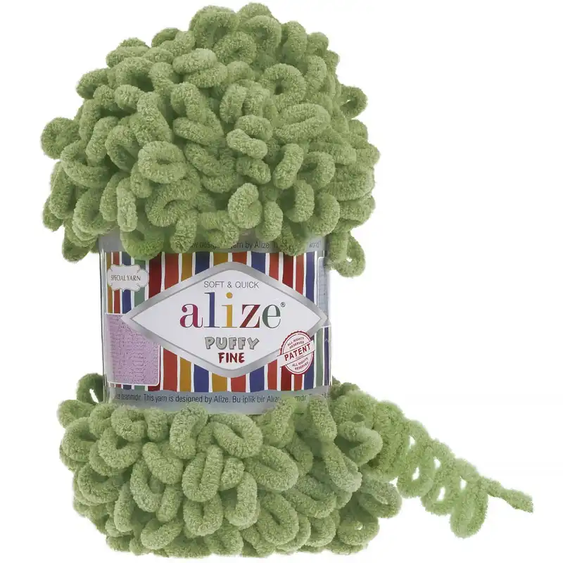Alize Příze Puffy FINE 485 zelená
