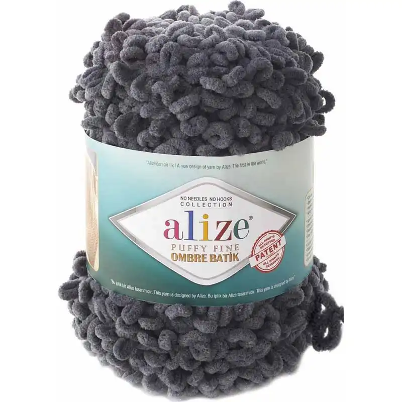 Alize Příze Puffy fine ombre 7259 šedá