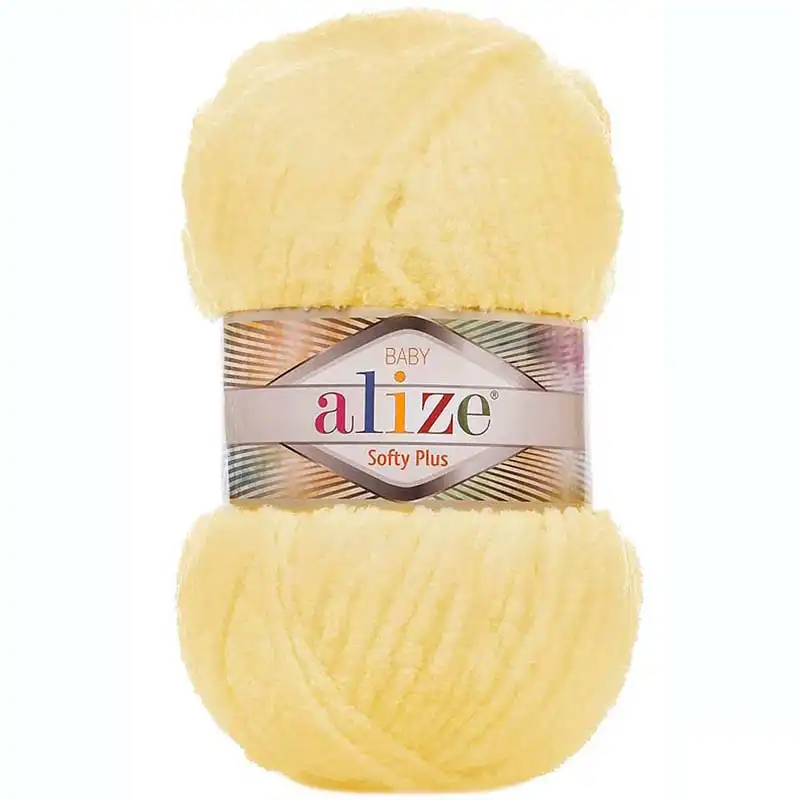 Pletací příze Alize Softy Plus 100 g Varianta: 8 (13) žlutá světlá, Balení: 1 ks