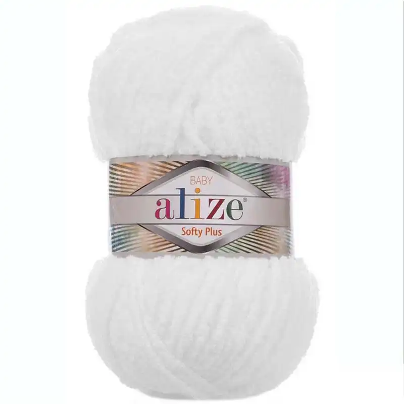 Pletací příze Alize Softy Plus 100 g Varianta: 1 (55) bílá, Balení: 1 ks
