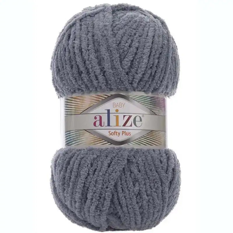 Alize Softy plus 87 tmavě šedá