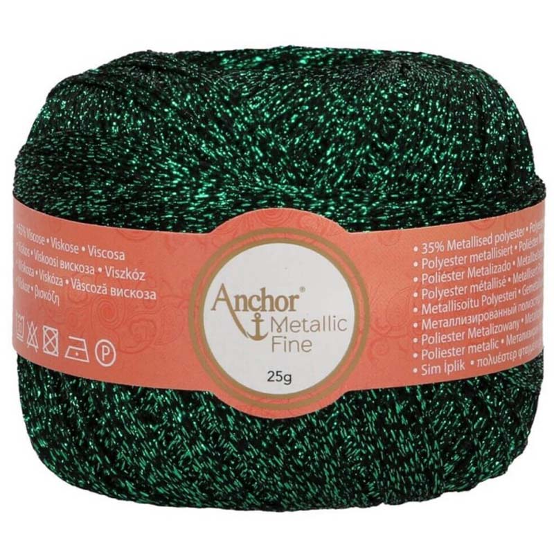 Anchor Artiste Metallic fine 322 Zelená
