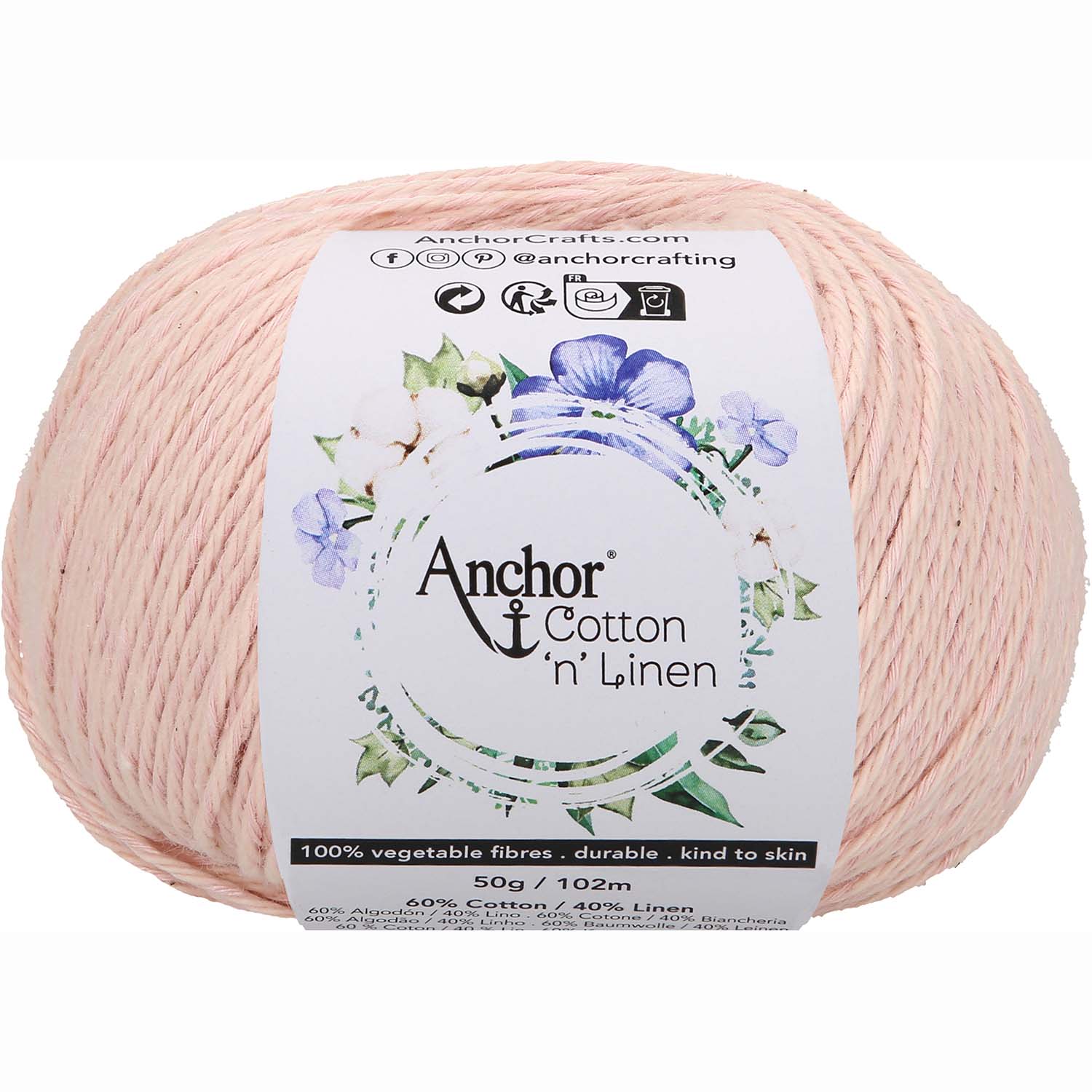 Anchor Cotton ‚n‘ Linen 15 Čajová růže