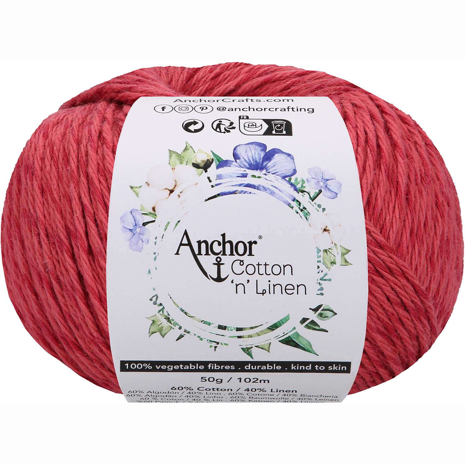 Anchor Cotton ‚n‘ Linen 17 Jahodová