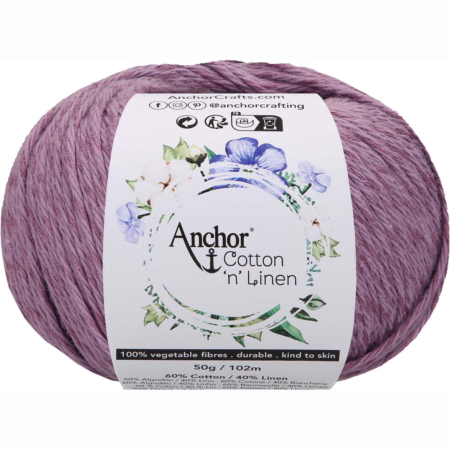 Anchor Cotton ‚n‘ Linen 21 Levandulová