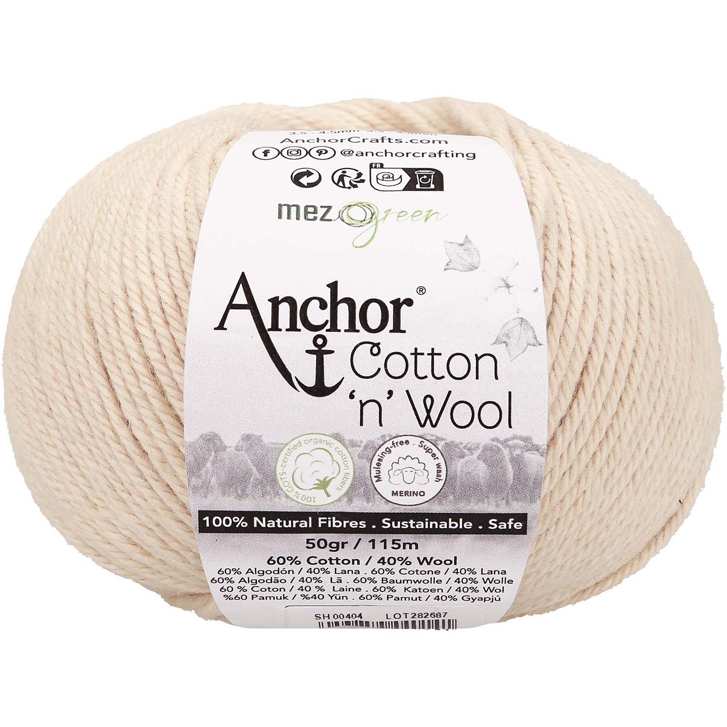 Anchor Cotton Wool 105 Perlová
