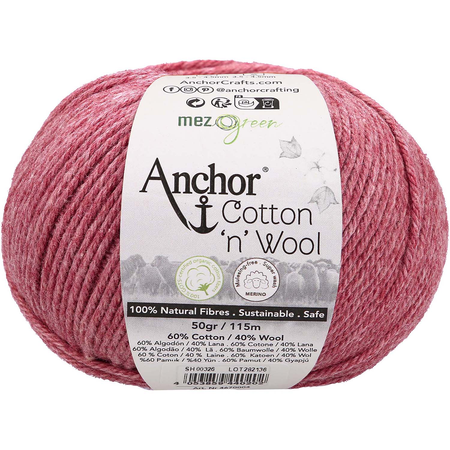 Anchor Cotton Wool 78 Růžový rubín