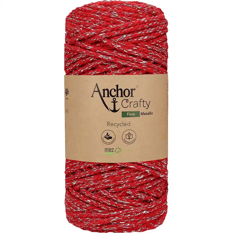 Anchor Crafty fine Metallic 503 Červená