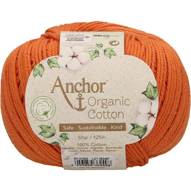 Anchor Organic Cotton 1003 Oranžová