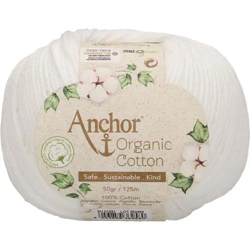Anchor Organic Cotton 1331 Bílá