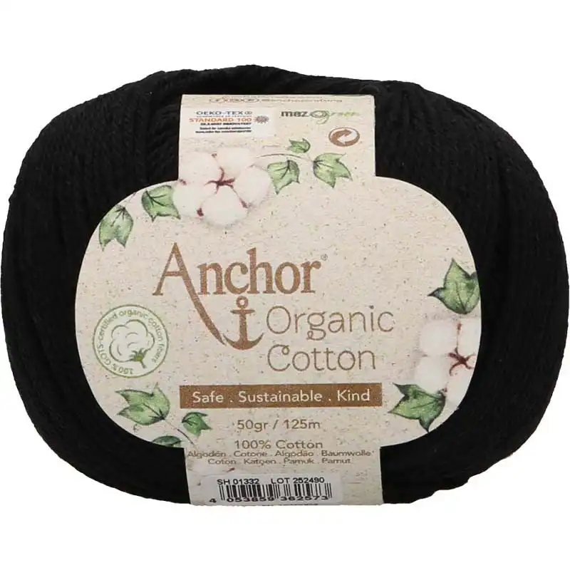 Anchor Organic Cotton 1332 Černá