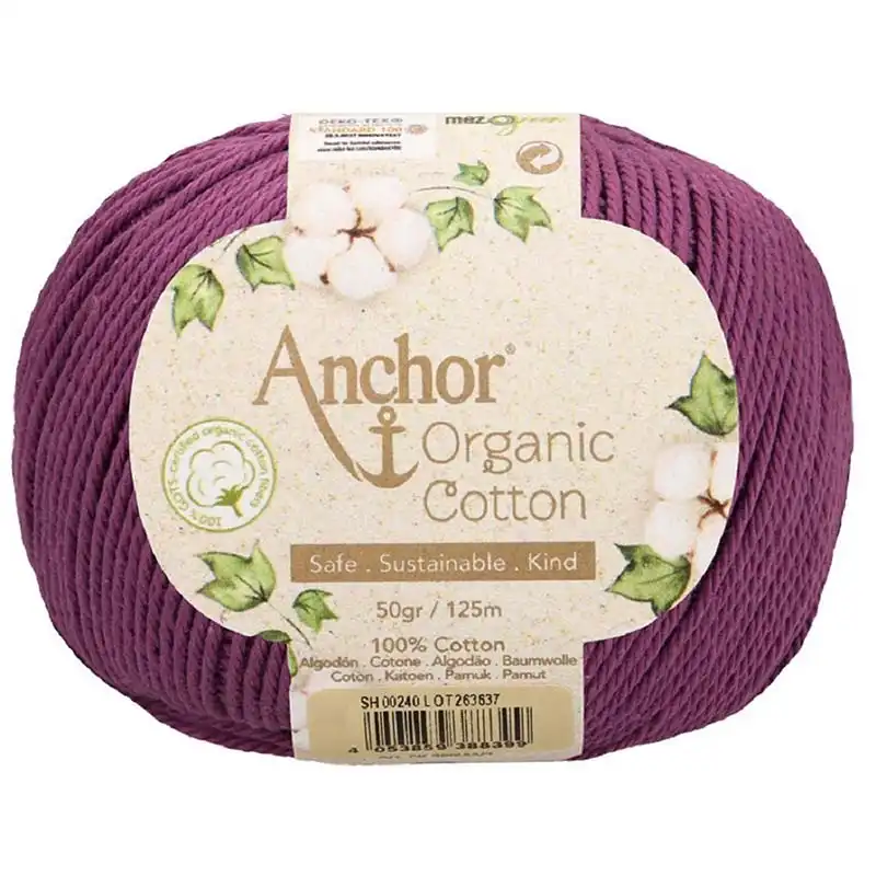 Anchor Organic Cotton 240 Švestková