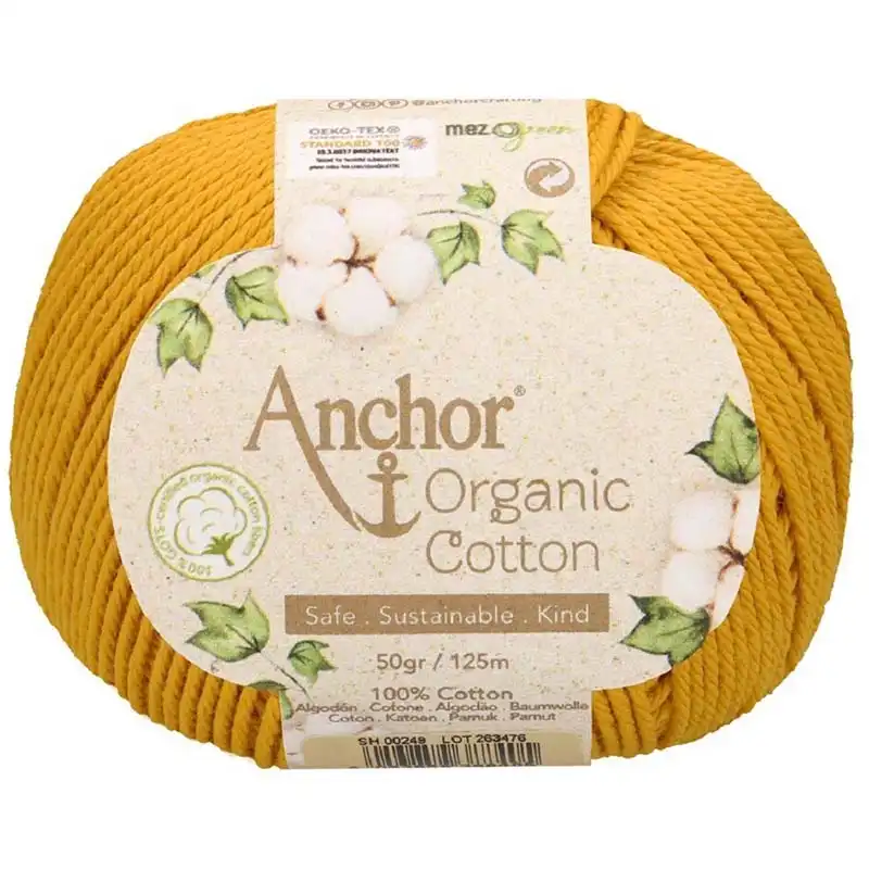 Anchor Organic Cotton 249 Hořčicová