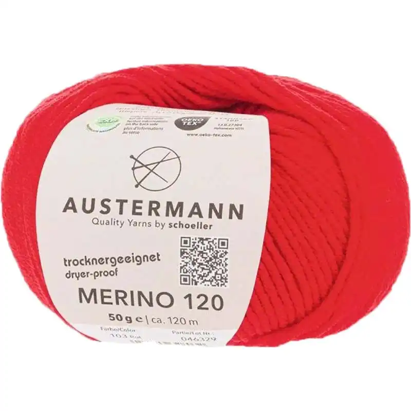 Austermann Merino 120 EXP 103 Červená