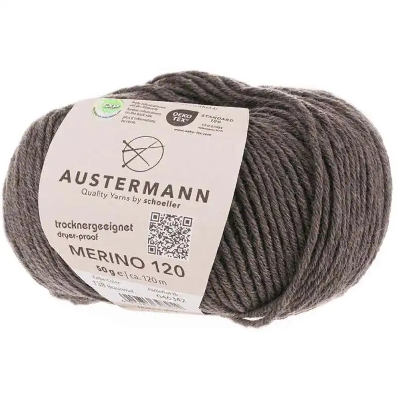 Austermann Merino 120 EXP 138 Hnědý melír