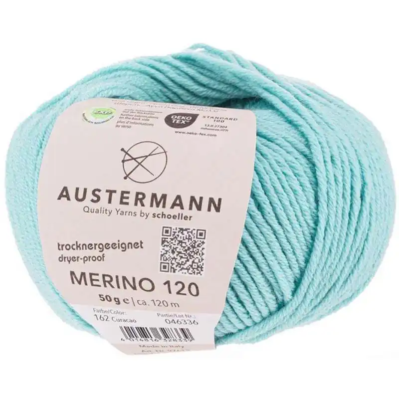 Austermann Merino 120 EXP 162 Světlý tyrkys