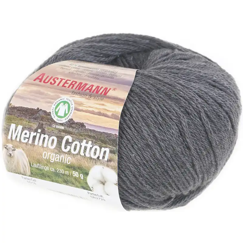Austermann Merino Cotton 18 Grafitová