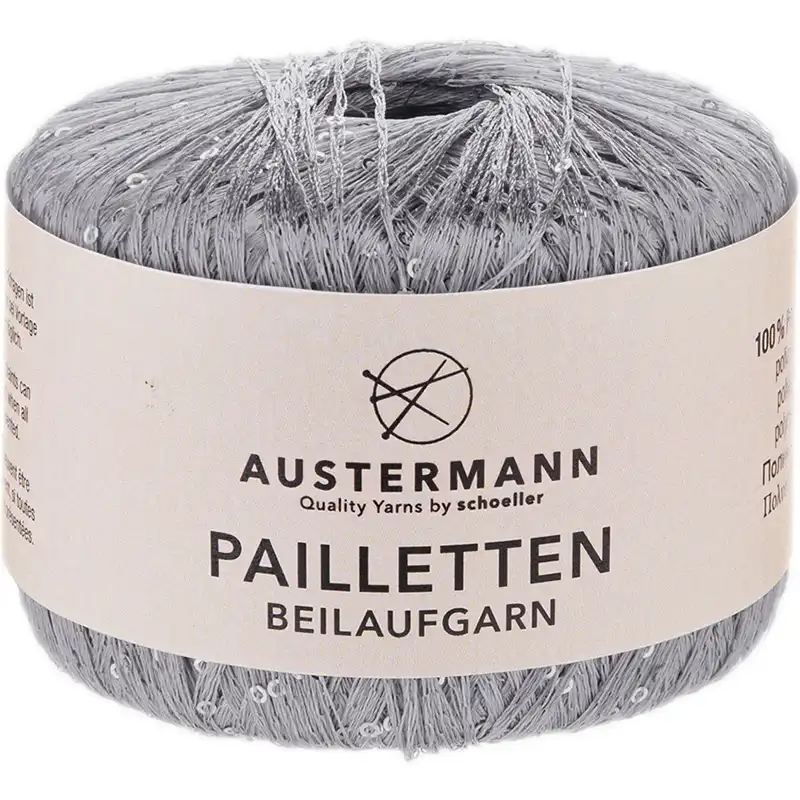 Austermann Pailletten 4 Stříbrošedá
