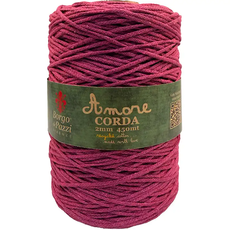 Borgo de Pazzi Amore CORDA 2mm Cyklámen 912