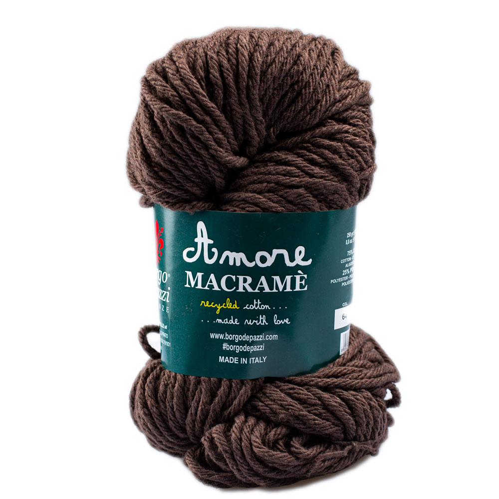 Borgo de' Pazzi Amore Cotton Macrame 64 Tmavě hnědá