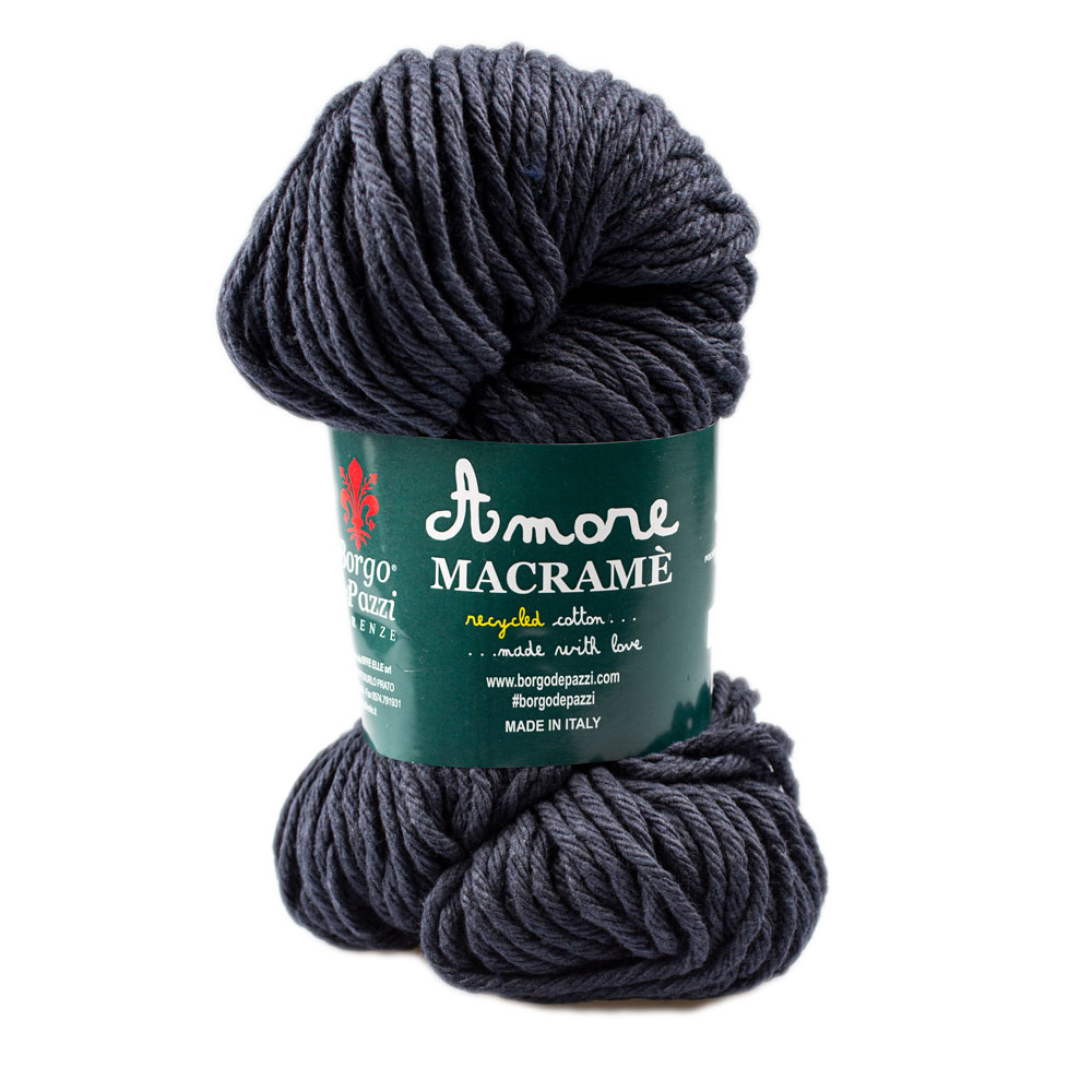 Borgo de' Pazzi Amore Cotton Macrame 68 Půlnoční modrá