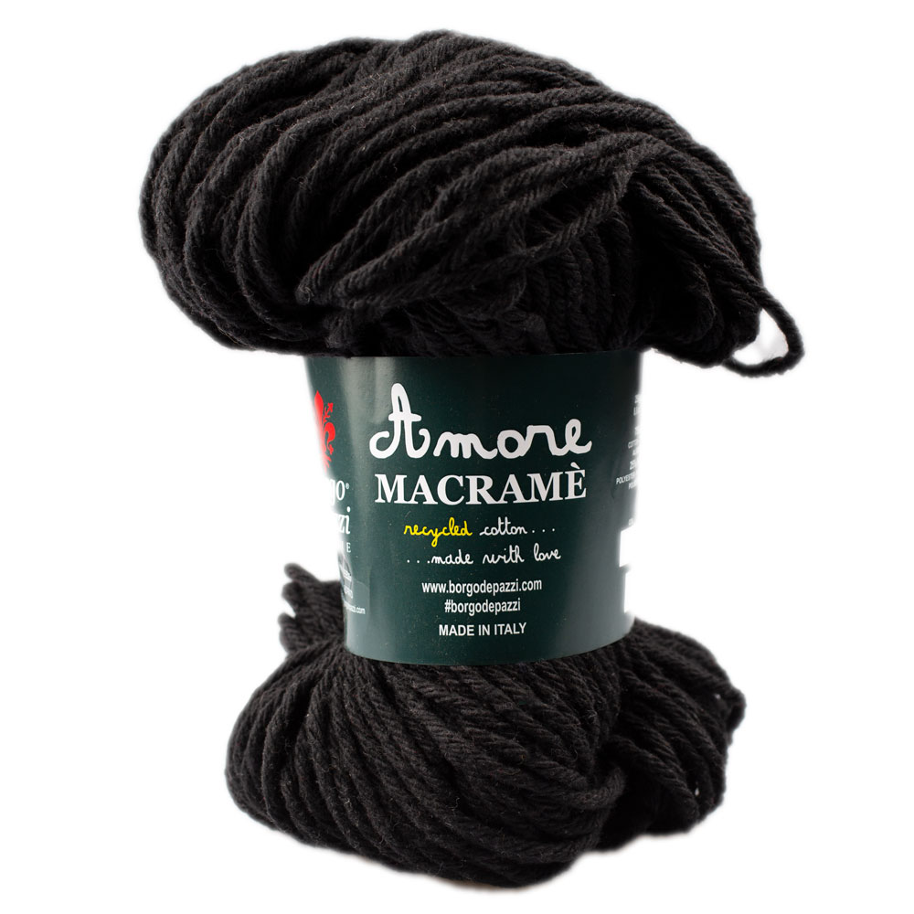 Borgo de' Pazzi Amore Cotton Macrame 76 Černá