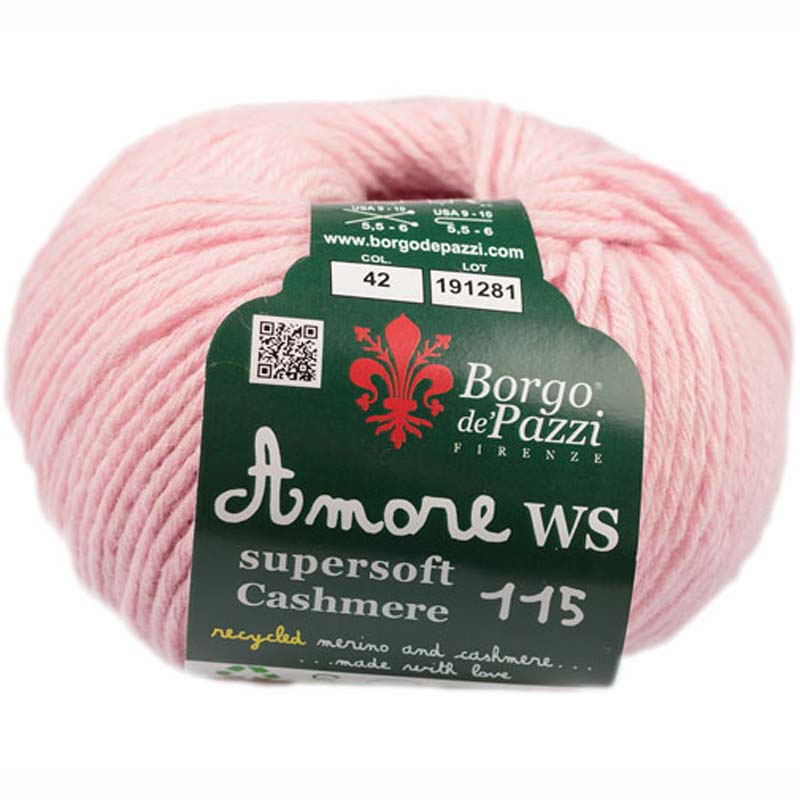 Borgo de' Pazzi Amore WS Super soft Cashmere 115 cukrová růžová 42
