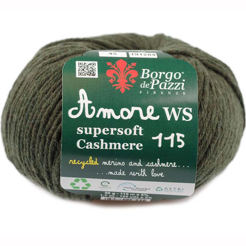 Borgo de' Pazzi Amore WS Super soft Cashmere 115 Tm. zelená 45