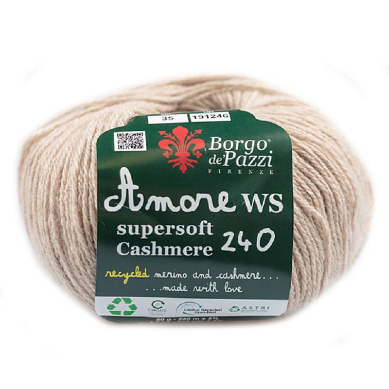 Borgo de Pazzi Amore WS Super soft Cashmere 240 Béžová 35