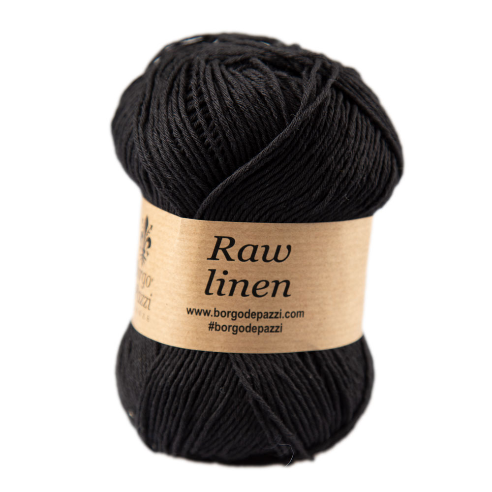 Borgo de' Pazzi Raw linen 220 Černá