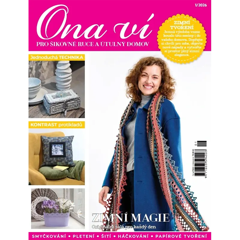 Časopis Ona ví - 1/2026 Zimní tvoření