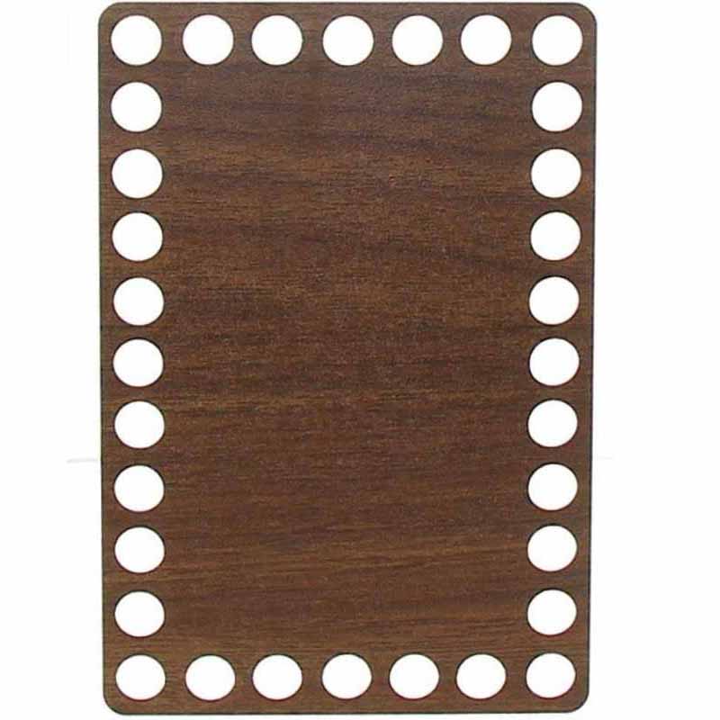 Dno na háčkovaný košík 10x15cm walnut