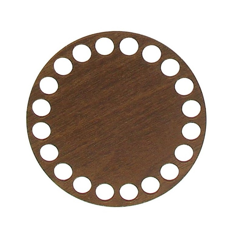 Dno na košík walnut, kruh 10cm