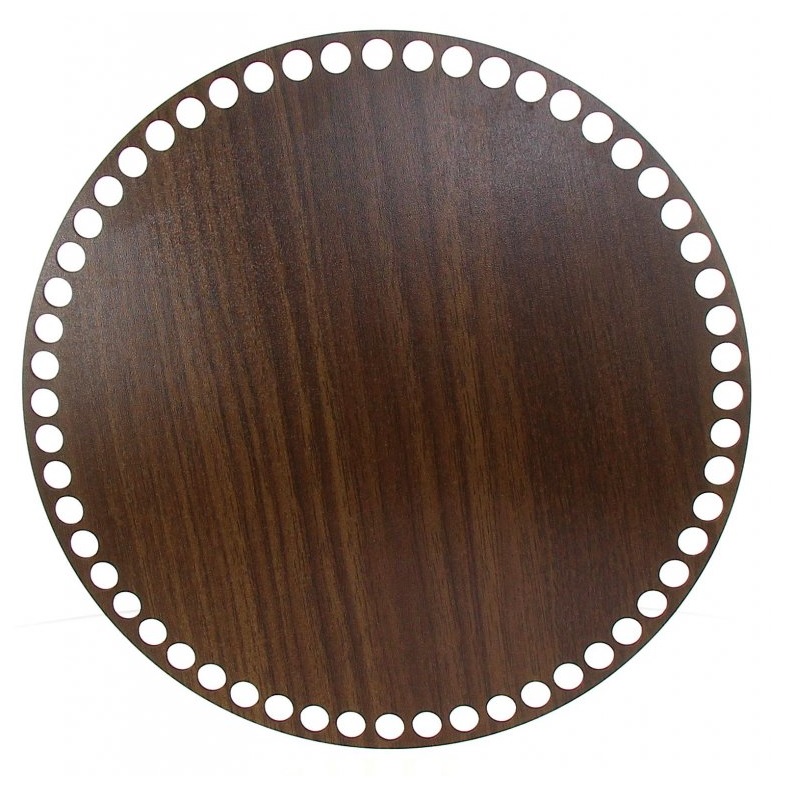 Dno na košík walnut, kruh 25cm
