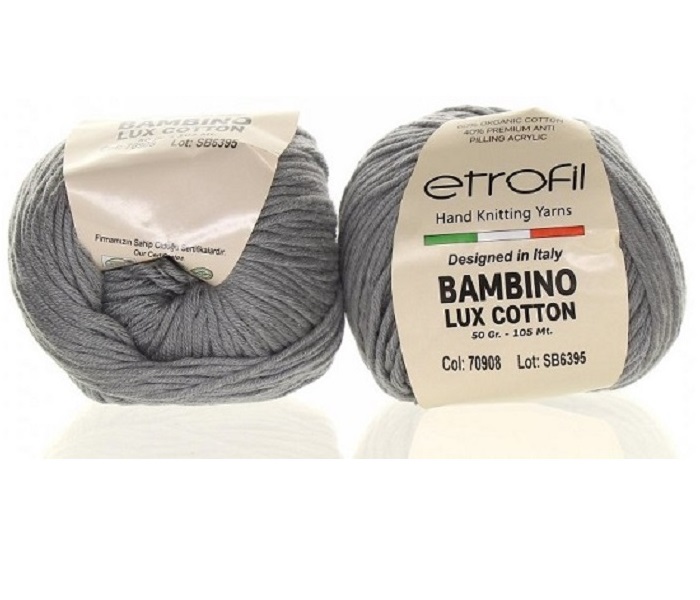 Etrofil Bambino Lux cotton 70908 Šedá