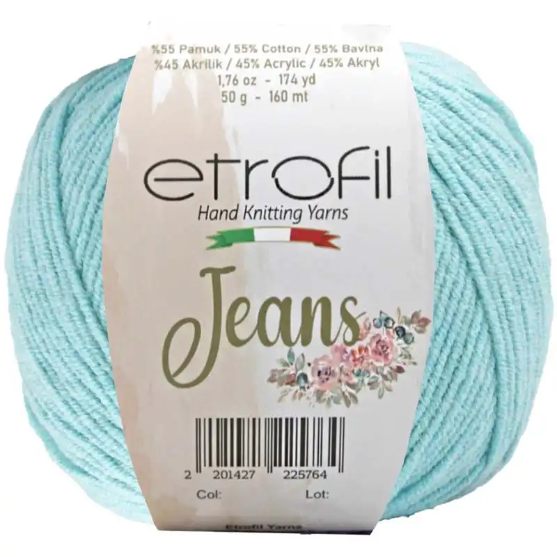 Jeans Etrofil 052 světlá tyrkysová