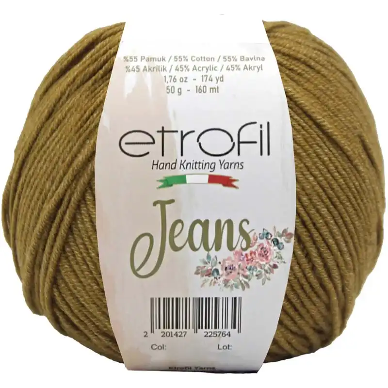 Jeans Etrofil 047 tmavá hořčicová