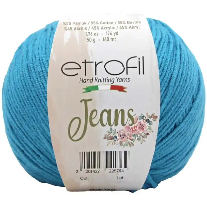 Jeans Etrofil 022 tmavě tyrkysová